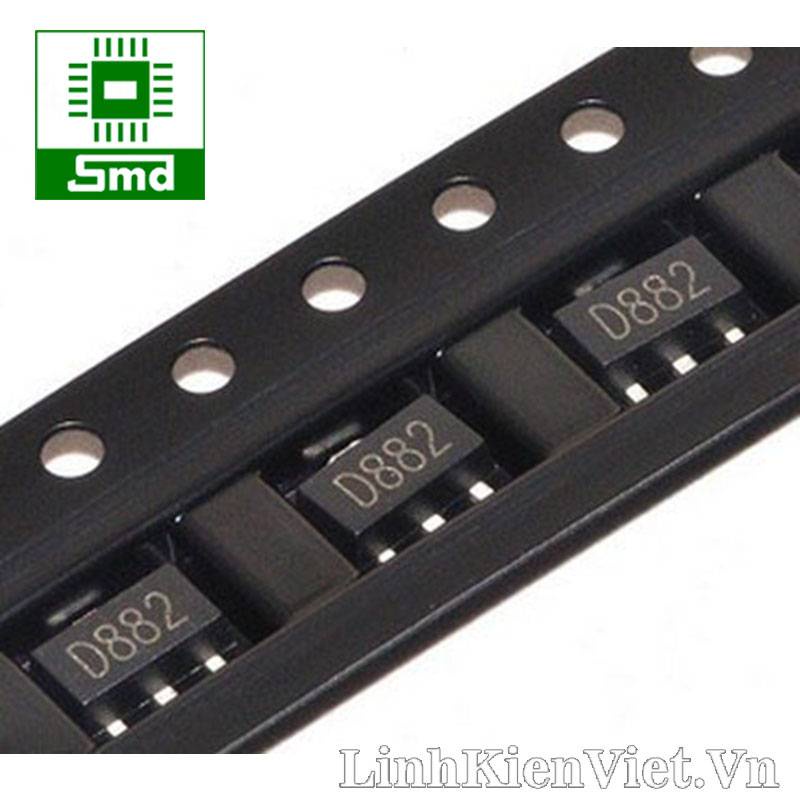 Linh Kiện Transistor D882 SOT89 B772 PNP NPN loại dán SMD 2SB772 2SD882 To-126 Linh kiện điện tử