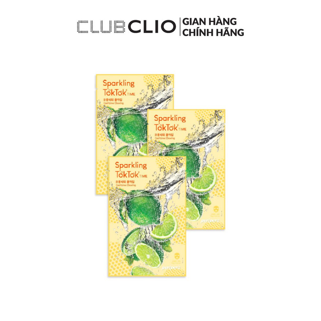 [QUÀ TẶNG KHÔNG BÁN]Bộ 3 Mặt Nạ Giấy Trái Cây Peripera Sparkling TokTok 18mlx3