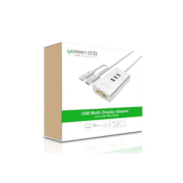 Cáp USB 3.0 sang VGA và 3 cổng USB 3.0 Ugreen 40256
