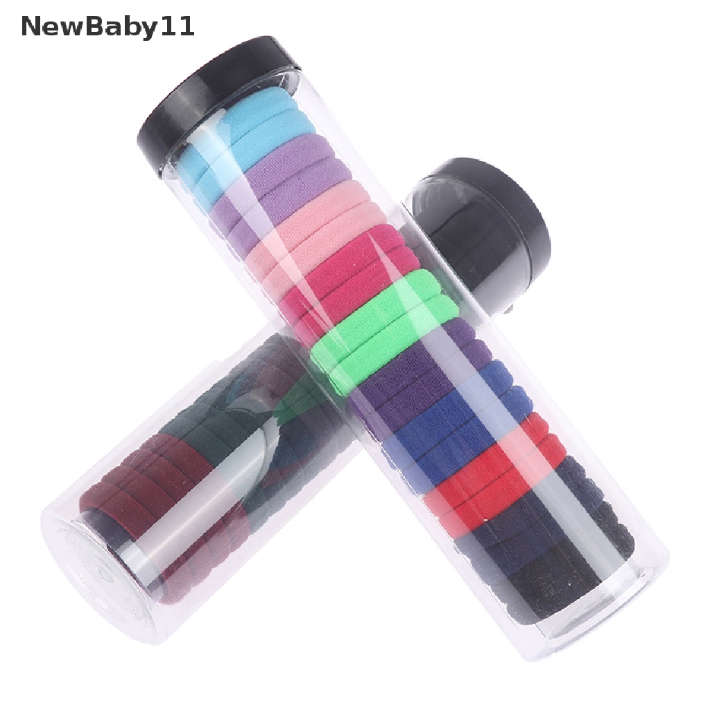 Bộ 20 Dây Cột Tóc Cao Su Co Giãn Nhiều Màu Sắc Cho Nữ