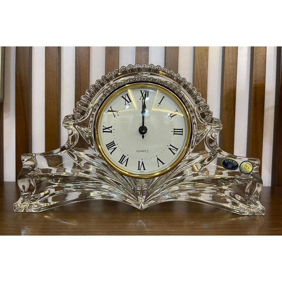 Đồng Hồ Pha Lê Để Bàn Cao Cấp Bohemia - Hàng Đức Chính Hãng