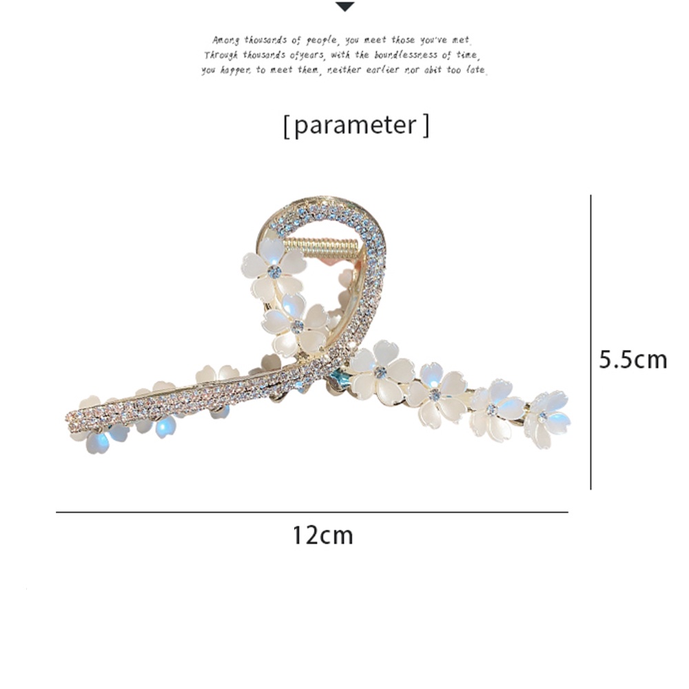 Kẹp bấu tóc Haimeikang đính đá và ngọc trai thời trang Hàn Quốc