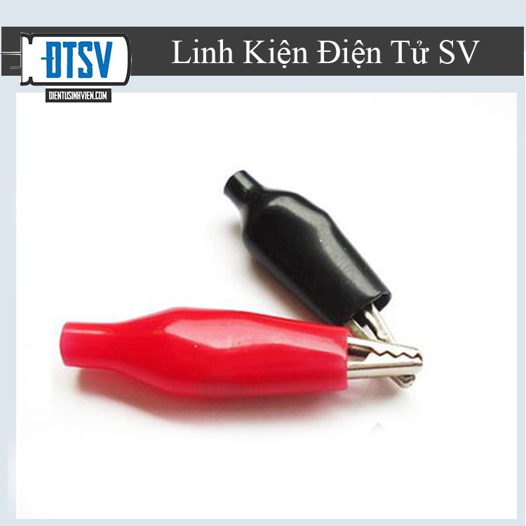 Kẹp Cá Sấu 45mm - 1 cặp Đỏ Đen- Linhkiensv