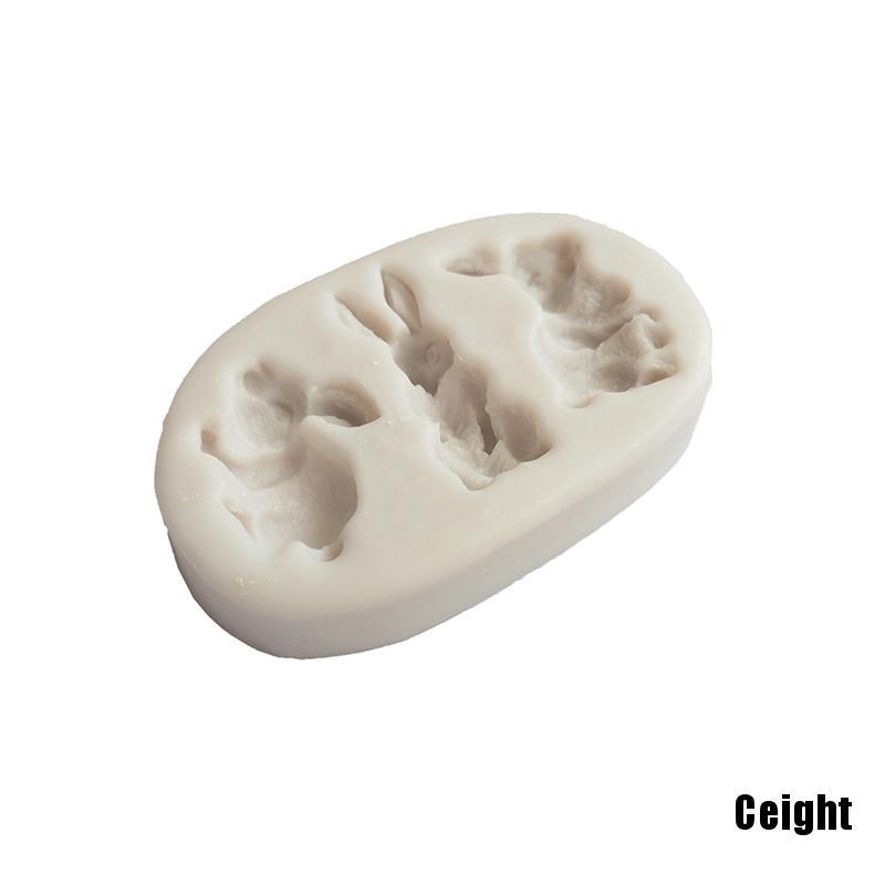 Khuôn Silicone Làm Bánh Hình Thỏ Đáng Yêu