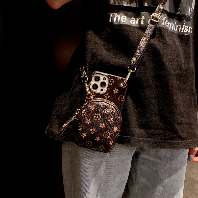 Ốp điện thoại có ngăn ví và dây đeo cho Iphone 13 12 Mini 11 Pro Max X Xs Xr 8 7 6 6s Plus Se 2020 | BigBuy360 - bigbuy360.vn