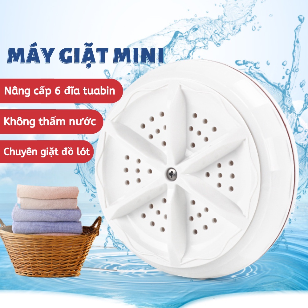 Củ Máy Giặt Turbo Siêu Âm Mini, Thiết Kế Nhỏ Gọn Dùng Để Giặt Đồ Lót, Quần Áo Trẻ Em,Siêu Tiện Lợi