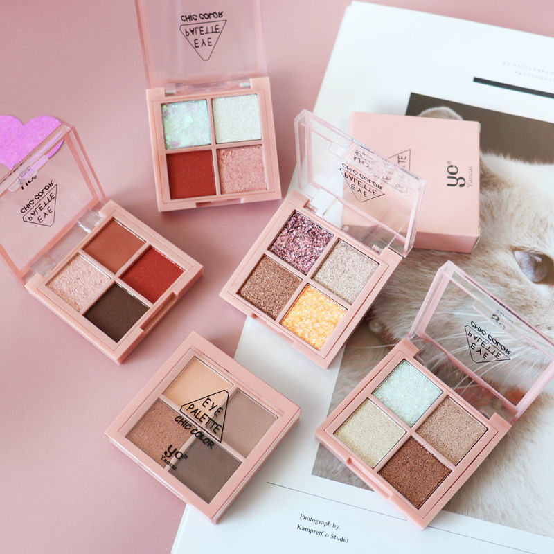 Bảng Phấn Mắt 4 Màu Ánh Nhũ Ngọc Trai Lấp Lánh Không Thấm Nước | BigBuy360 - bigbuy360.vn