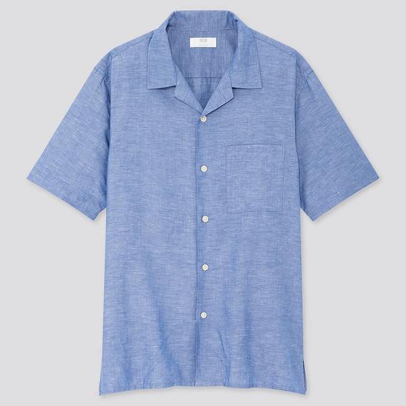Sơ mi ngắn tay cổ vest chất đũi, có Big size