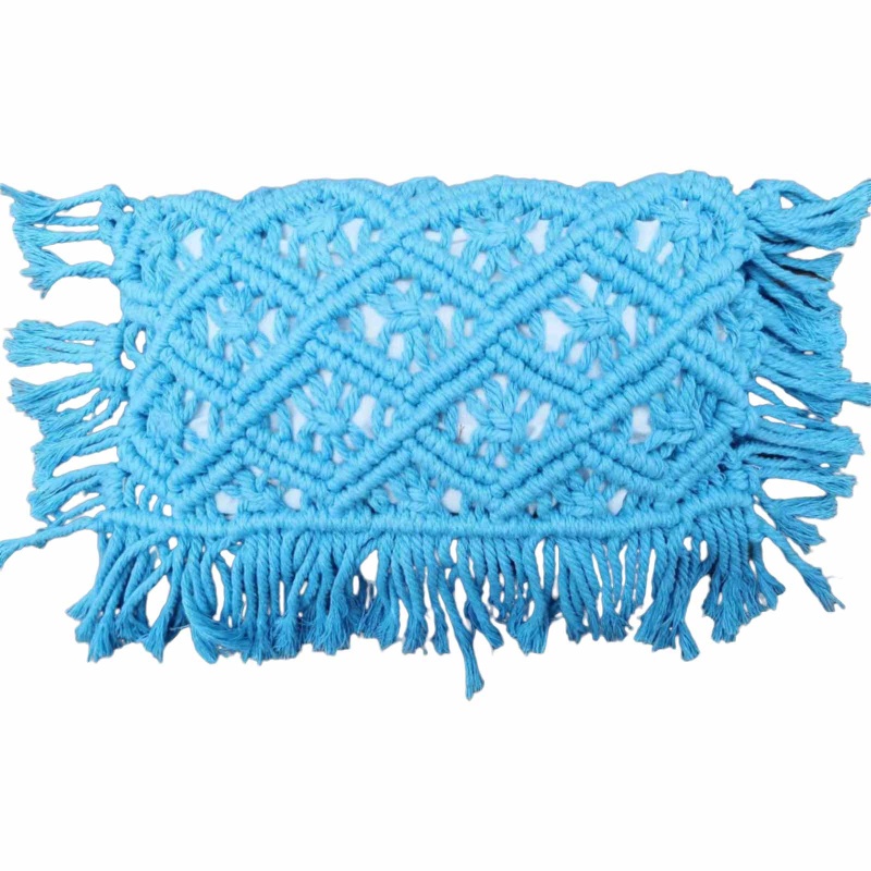 Gối Cotton Dệt Tay Phối Tua Rua Làm Phụ Kiện Chụp Ảnh Cho Bé Sơ Sinh
