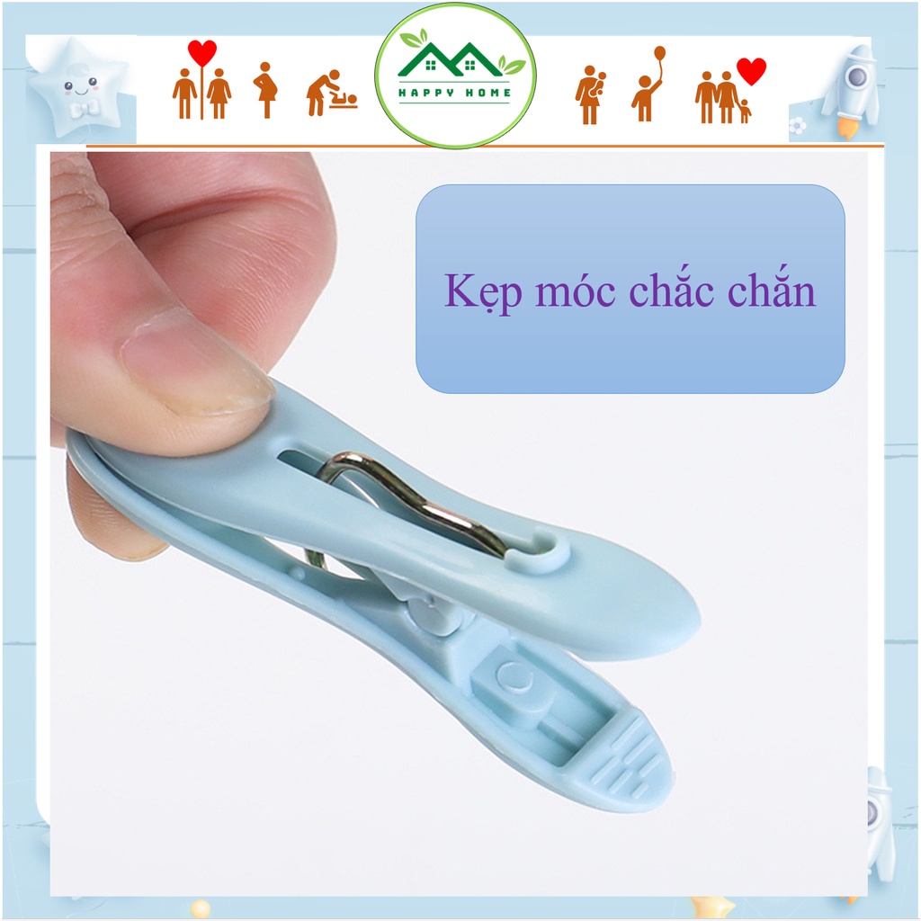 Móc treo quần áo đa năng 8 kẹp tiện lợi