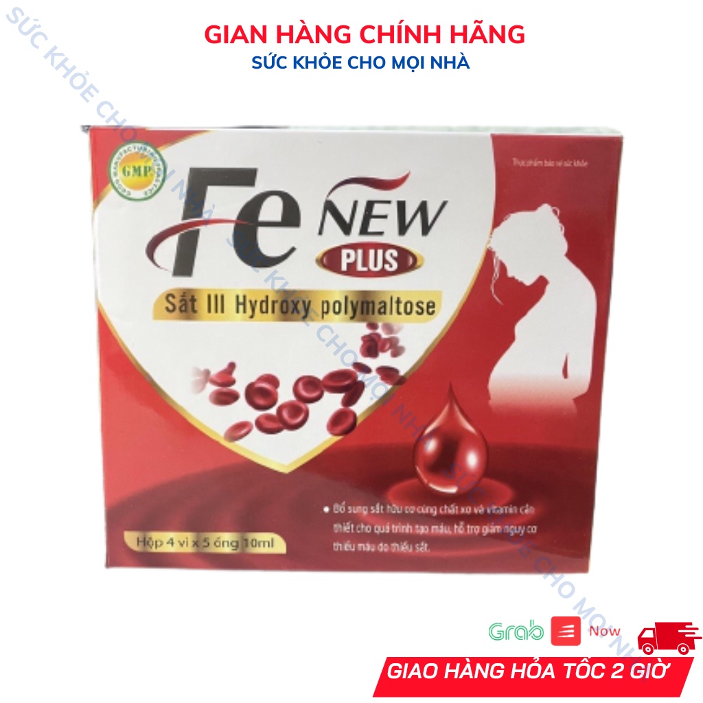 Sắt nước Fenew plus.bổ sung sắt 3 hấp thụ tốt,ko tanh ko táo bón.vị dễ uống cho bà bầu trẻ nhỏ. hộp 20 ống