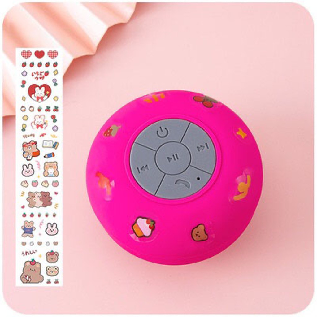 Loa BLuetooth Không Dây Chống Nước Gắn Tường, Nhà Tắm ( kèm dây sạc usb ) - Tặng kèm sticker dán cute