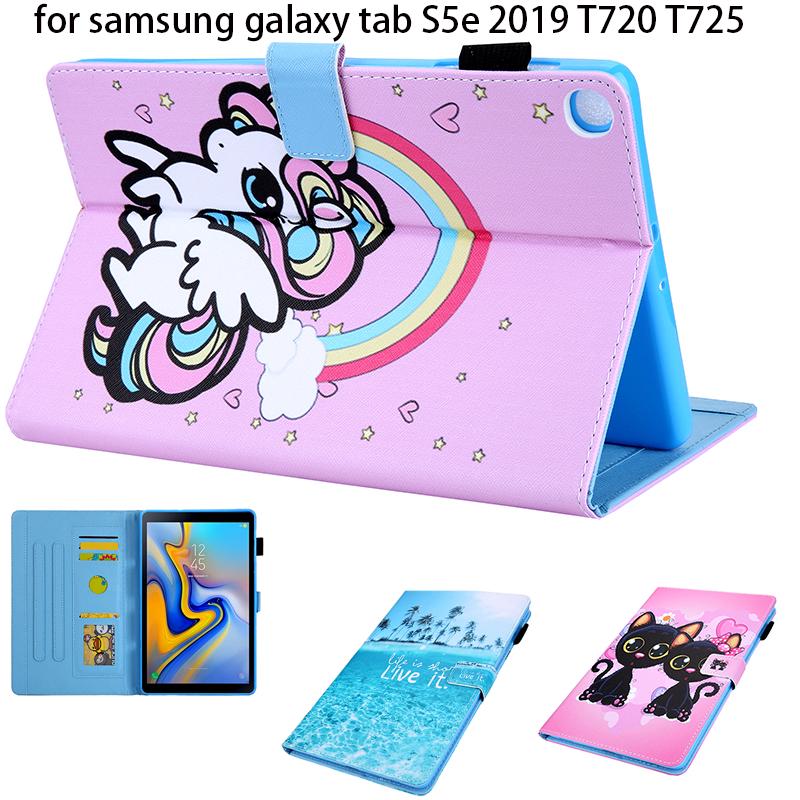 Bao da máy tính bảng in hình xinh xắn cho Samsung Galaxy Tab S5e 2019 Tab 10.5" T725 T720