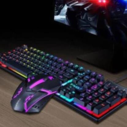 Bộ Bàn Phím chuột giả cơ Có Dây Kèm chuột TF200 chuyên game - Đèn LED 7 màu | BigBuy360 - bigbuy360.vn