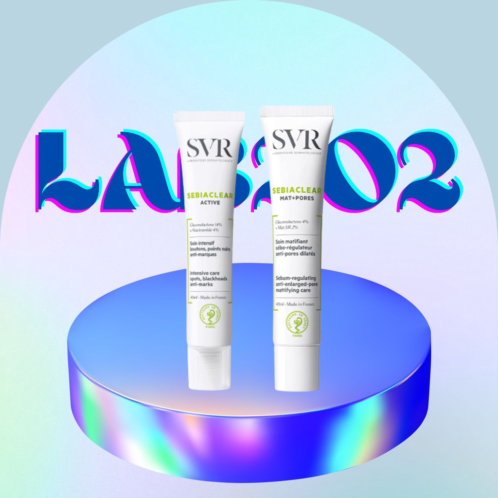 Kem dưỡng SVR Sebiaclear Active/ SVR Mat Pores 40ml giảm mụn, kiểm soát dầu và thu nhỏ lỗ chân lông