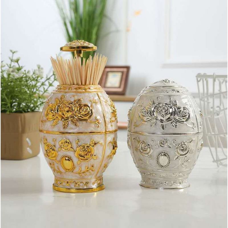 [HÀNG HOT] LỌ ĐỰNG TĂM HÌNH TRỨNG PHONG CÁCH HOÀNG GIA