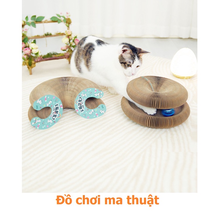 Bàn Cào Cho Mèo Đồ Chơi Kèm Catnip,Vòm Cào Giấy Tặng Kèm Bóng
