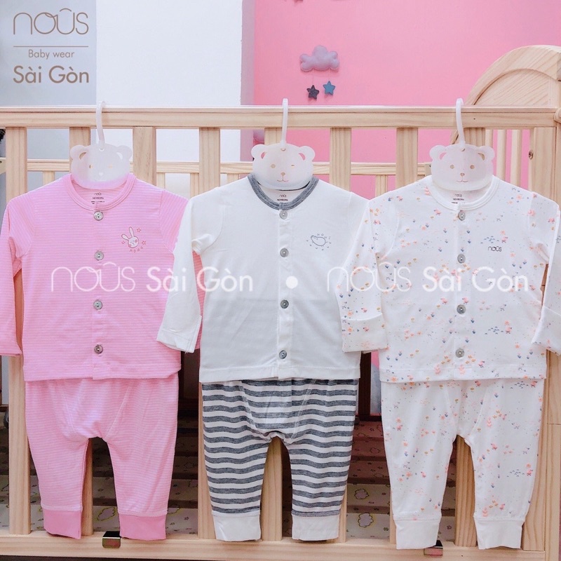 NHIỀU MẪU] NOUS CÀI GIỮA Newborn Bộ sơ sinh cài giữa chất petit Nous cho bé trai bé gái