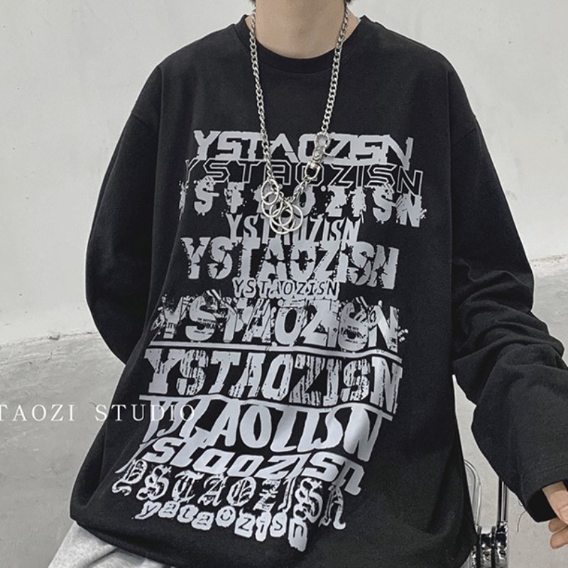 Áo Thun Nam Dài Tay Cổ Tròn Plus Size M-8XL