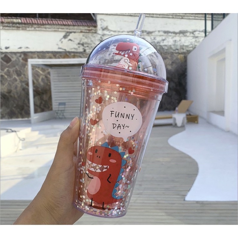 BÌNH NƯỚC KIM TUYẾN KHỦNG LONG DUNG TÍCH 800ml CỰC ĐẸP.phong