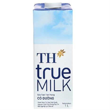 Sữa tươi tiệt trùng có đường TH true MILK hộp 1 lít