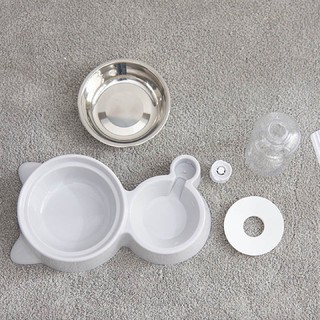 Bát Ăn Đôi Inox Kèm Bình Nước 500ML Cao Cấp