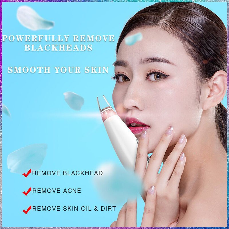 Máy Hút Mụn Mini Cầm Tay Rung Siêu Âm, Chăm Sóc Da Mặt Cao Cấp Với Ba Đầu Hút Mụn, Làm Sạch Sâu Làn Da Nhanh Chóng