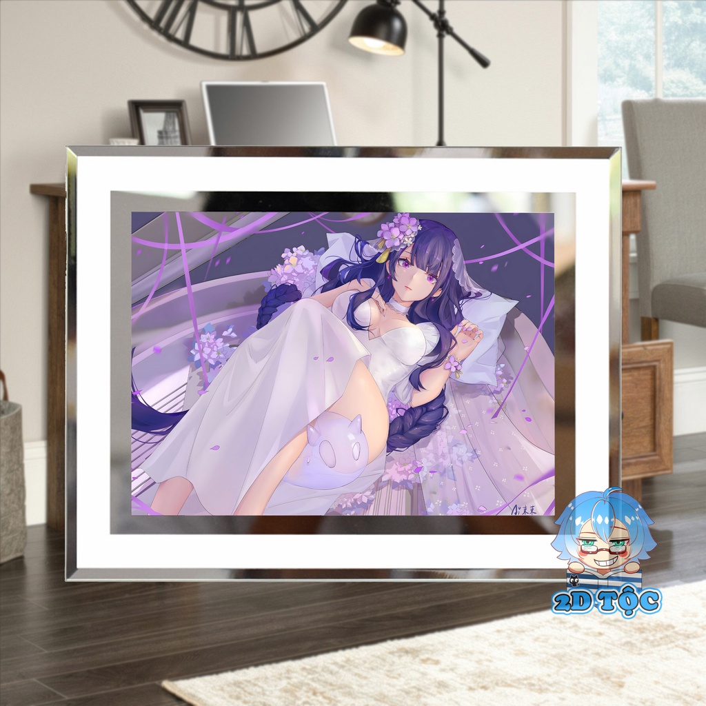 Khung ảnh kính Raiden Shogun (11) Game Genshin Impact  by 2D Tộc Shop