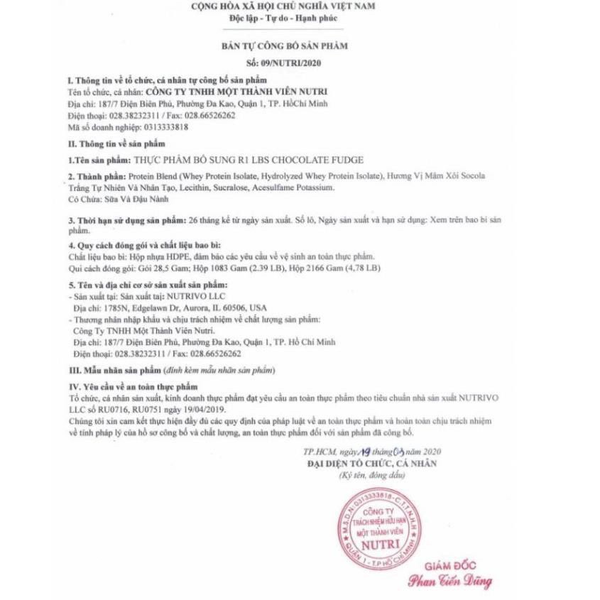 Rule 1 Mass 12lbs  - Sữa Tăng Cân, Tăng Cơ, Cung Cấp Whey Protein