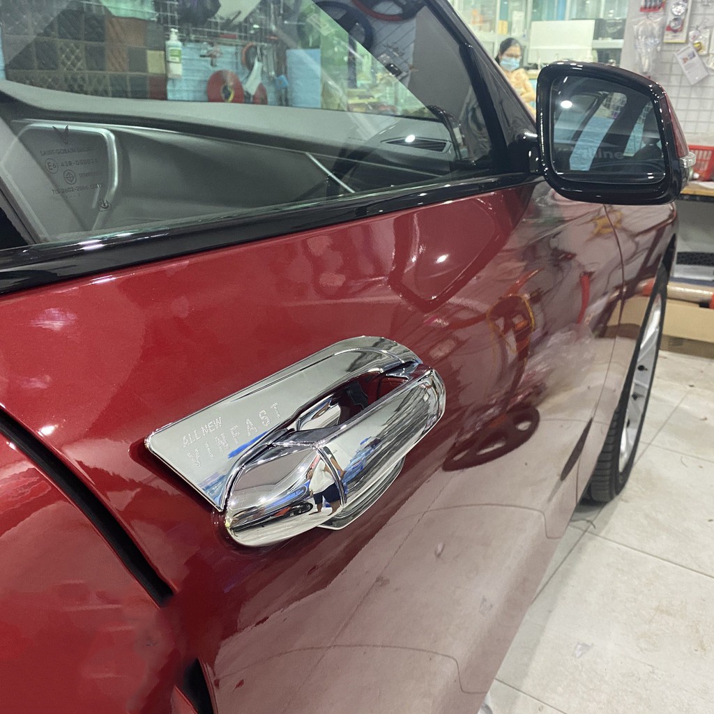 Ốp Tay Cửa Và Hõm Cửa Xe Vinfast LUX A Mạ Crom Cao Cấp Chống xước tay cửa làm đẹp cho xe