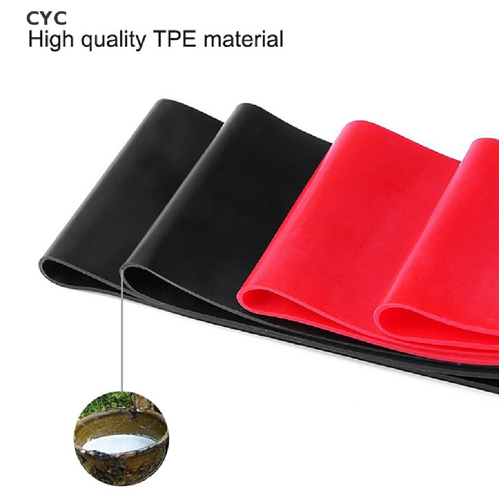 CYC Portable Fitness Workout Equipment Rubber Resistance Bands Yoga Gym Elastic CY