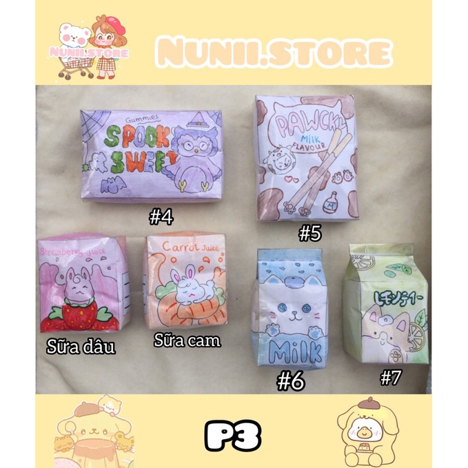 Squishy Giấy Giá Rẻ Nhiều Mẫu Dễ Thương