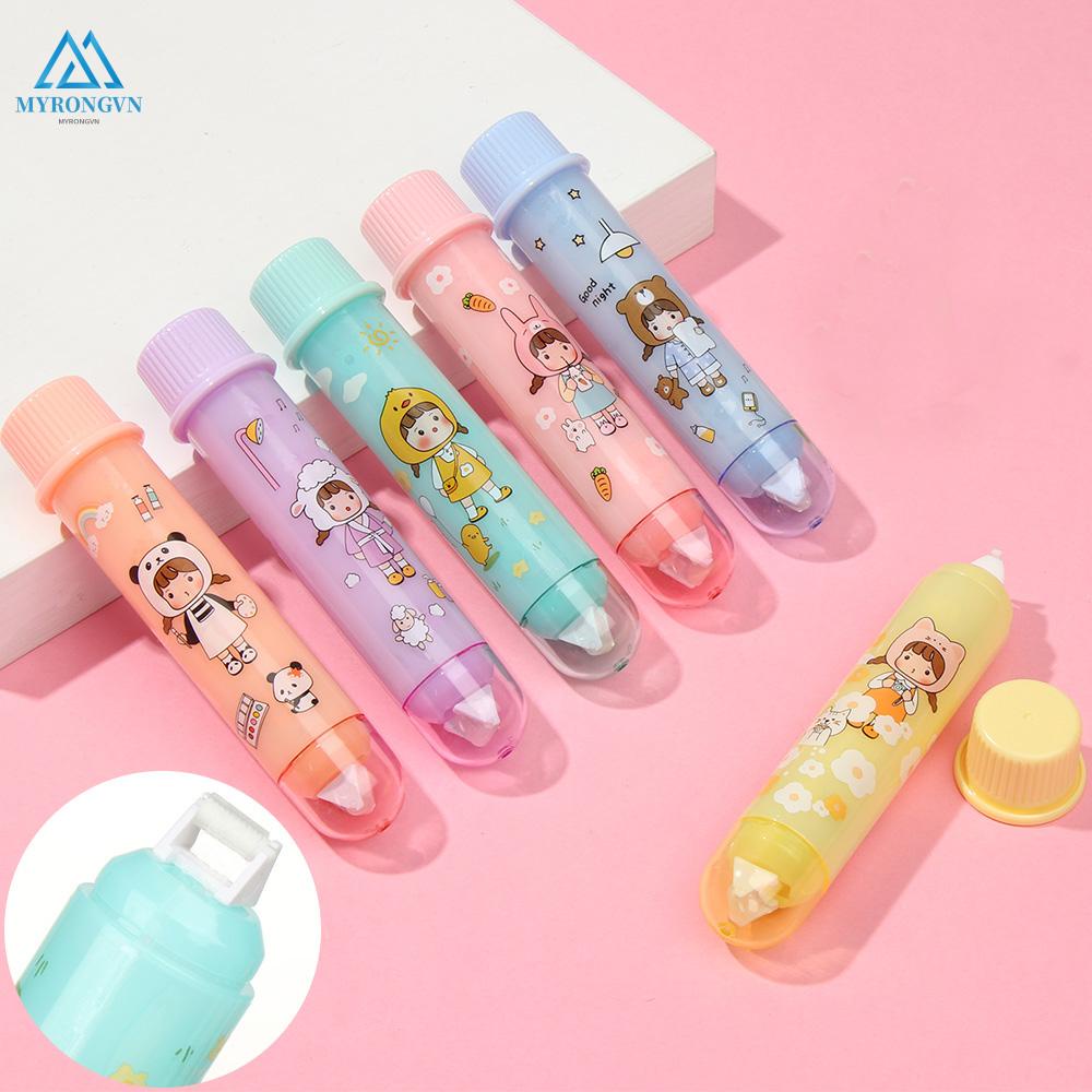 Thanh lăn 2 đầu gồm đầu bút xóa kéo và đầu băng keo hai mặt sáng tạo 2 trong 1 dùng trang trí sổ tay thủ công