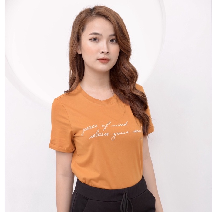 Áo thun nữ cộc tay cổ tròn dáng suông in chữ Homieyl cao cấp, áo phông nữ cotton thoáng mát chất vải đẹp