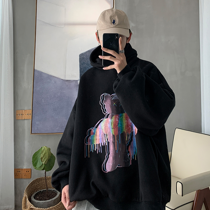 Áo Hoodie Dáng Rộng Có In Hình Gấu Dễ Thương Thời Trang Cao Cấp Cho Nam / Nữ | BigBuy360 - bigbuy360.vn