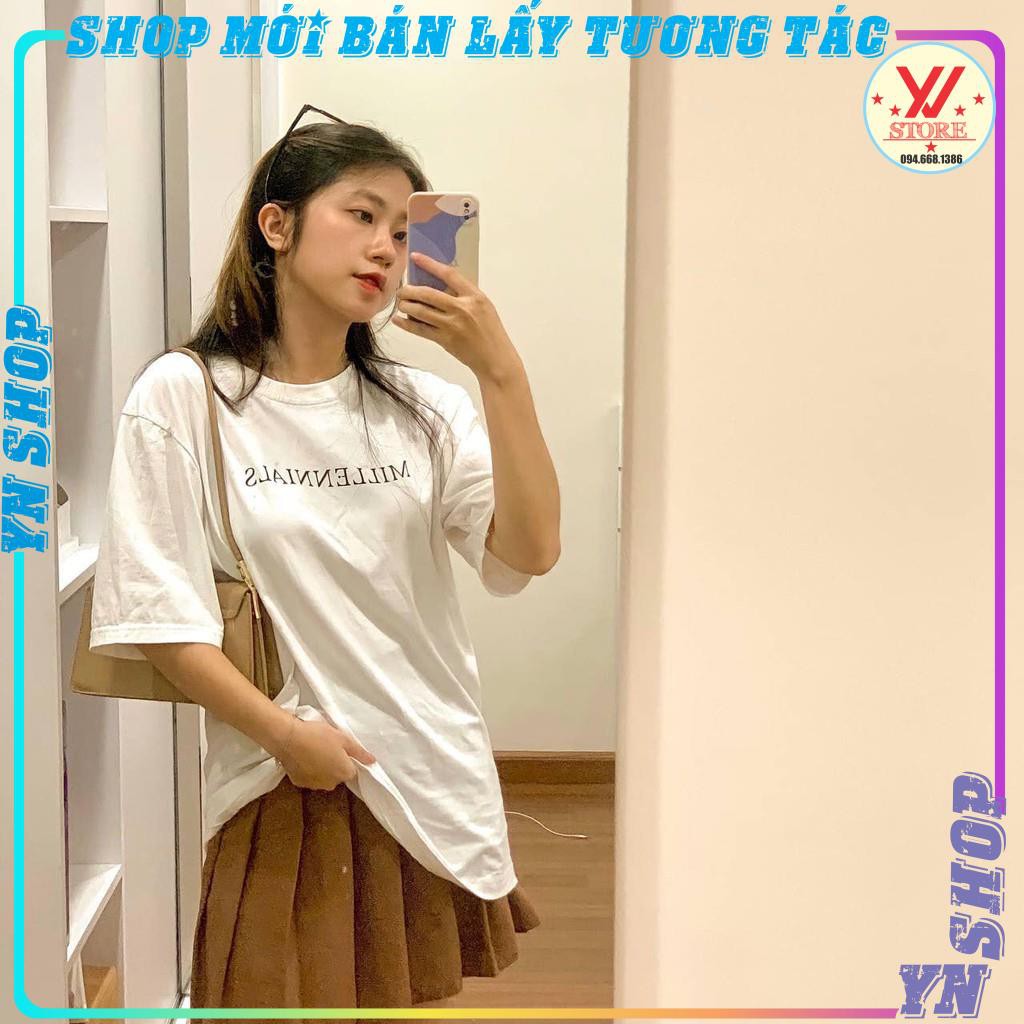 XẢ KHO SỐC- Áo Thun Unisex  Dáng Rộng 100% Chất Cotton Hai Chiều Cao Cấp Giữ Form Thoáng Mát - FULL TAG