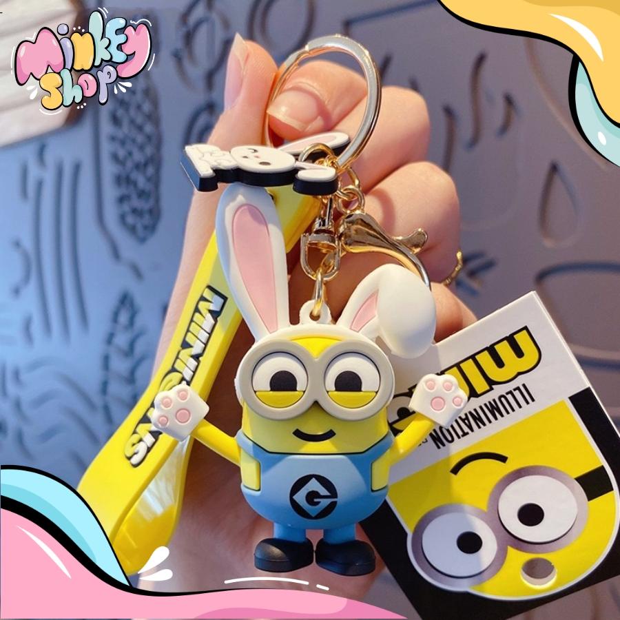 Móc Khóa Minion 12 con Giáp Ngịch Ngợm Đáng Yêu Nhiều Mẫu Dễ Thương Phụ Kiện Túi Xách, Balo, Cặp Xách Cute 02MKM -Minkey