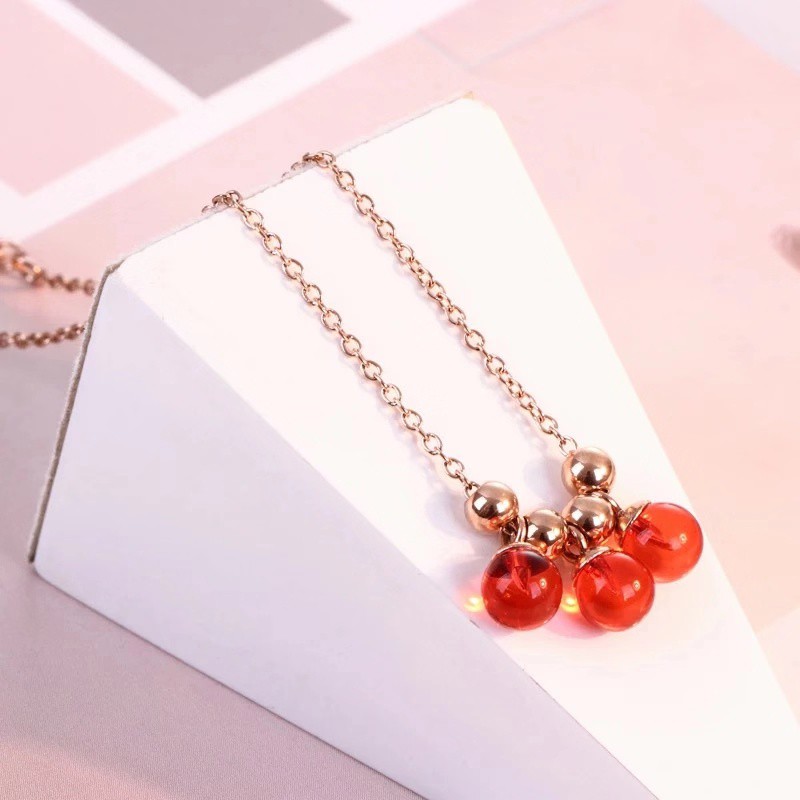 Lắc Chân Thép Titan Mạ Vàng Hồng 18k Đính Hạt Đơn Giản Phong Cách Hàn Quốc | BigBuy360 - bigbuy360.vn
