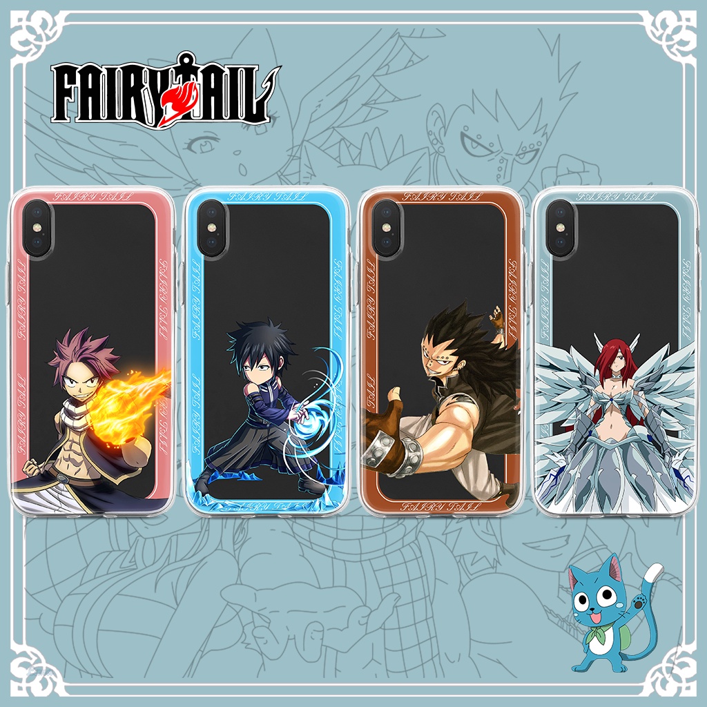 Ốp Điện Thoại TPU Trong Suốt Hình Anime Fairy Tail Cho iP 13 Ap 11Pro XR XS 7 8