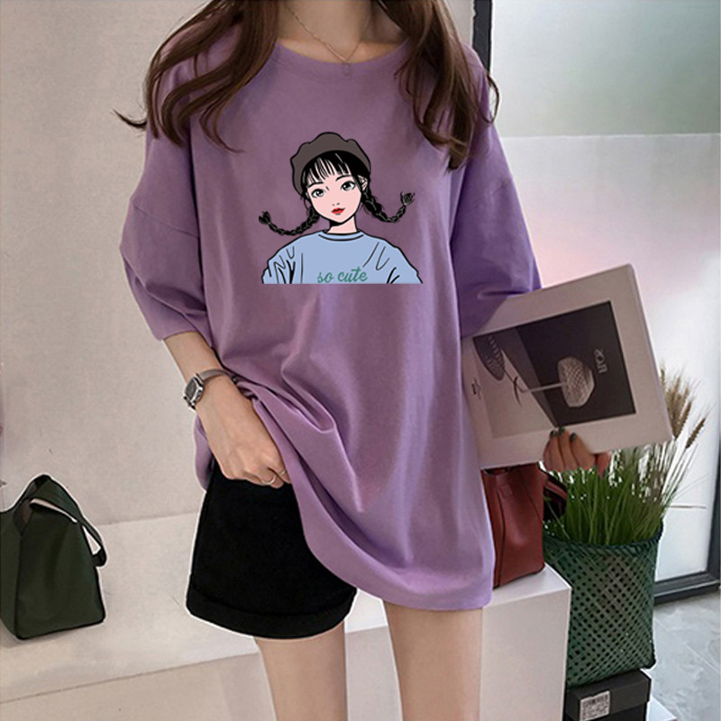 NRVP Áo Thun Ngắn Tay Dáng Rộng Thời Trang Cho Nữ