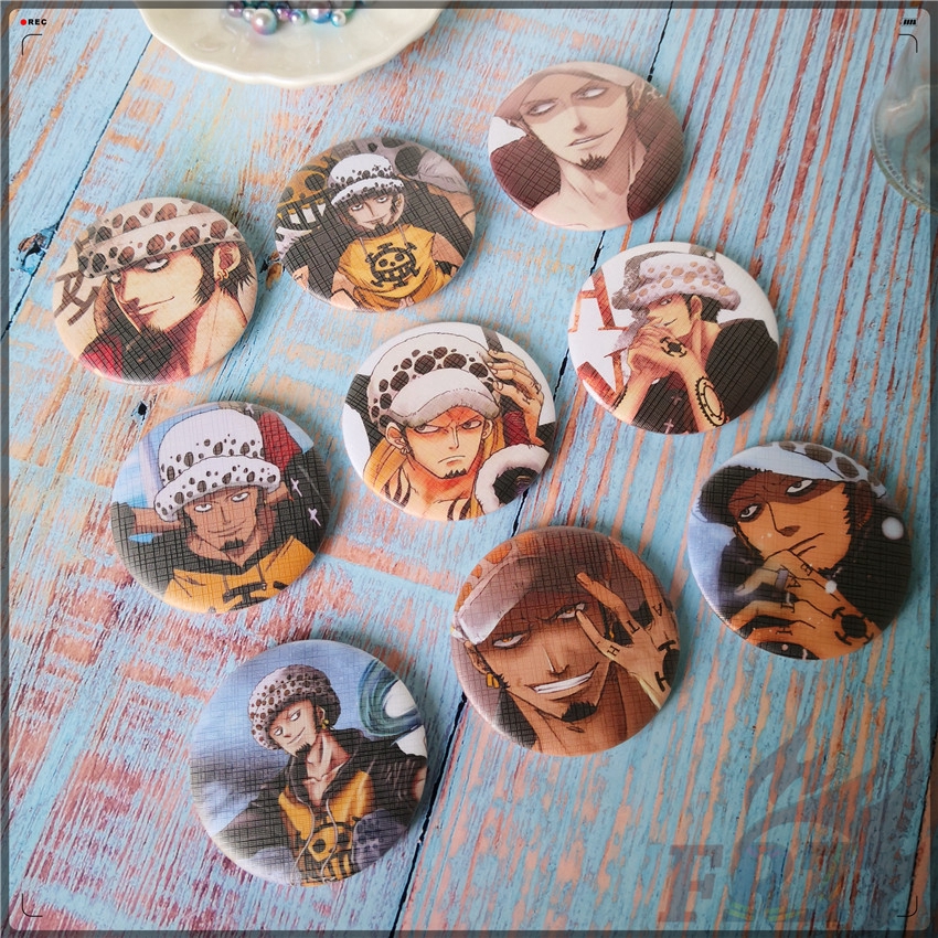 ☠ One Piece Character 07 ：Trafalgar Law - Anime Cosplay Badge Cài áo ☠ 1Pc 58MM Collection Brooches Pins for Backpack Clothes（Law Series ：9 Styles）