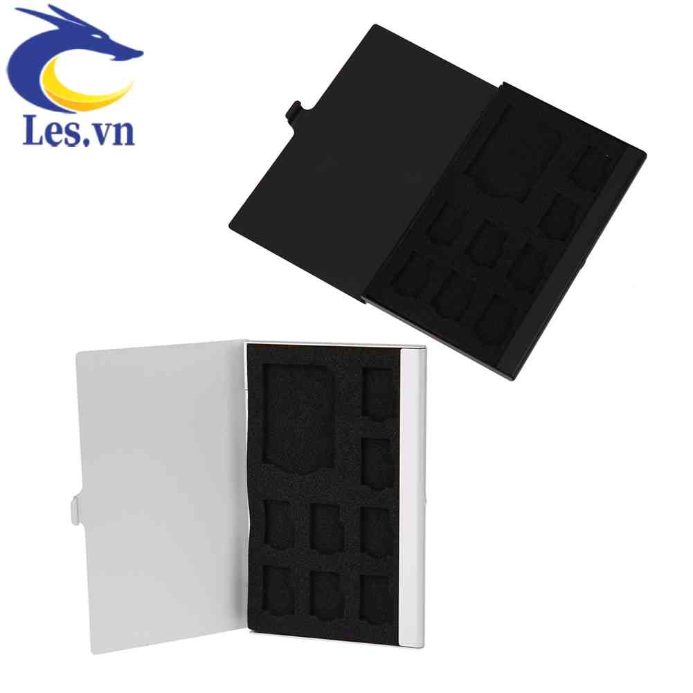 Hộp Đựng Thẻ Nhớ Monolayer 1SD + 8TF Micro SD Bằng Nhôm Giá Đỡ
