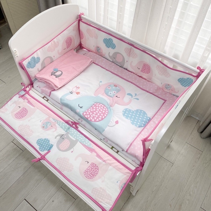 Bộ quây cũi vải cao cấp nhiều chi tiết