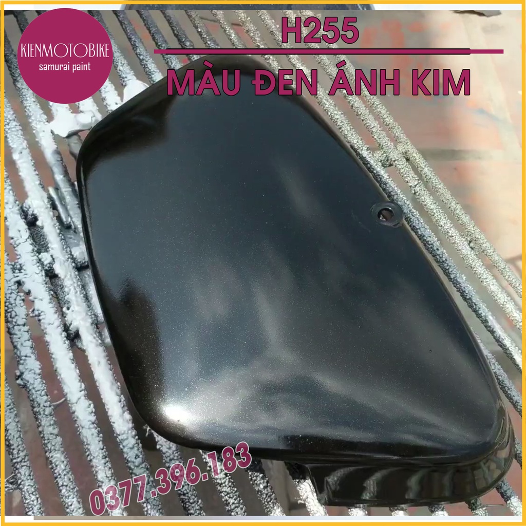 Sơn Samurai màu đen nhánh H255 - chai sơn xịt chuyên dụng dành cho sơn xe máy