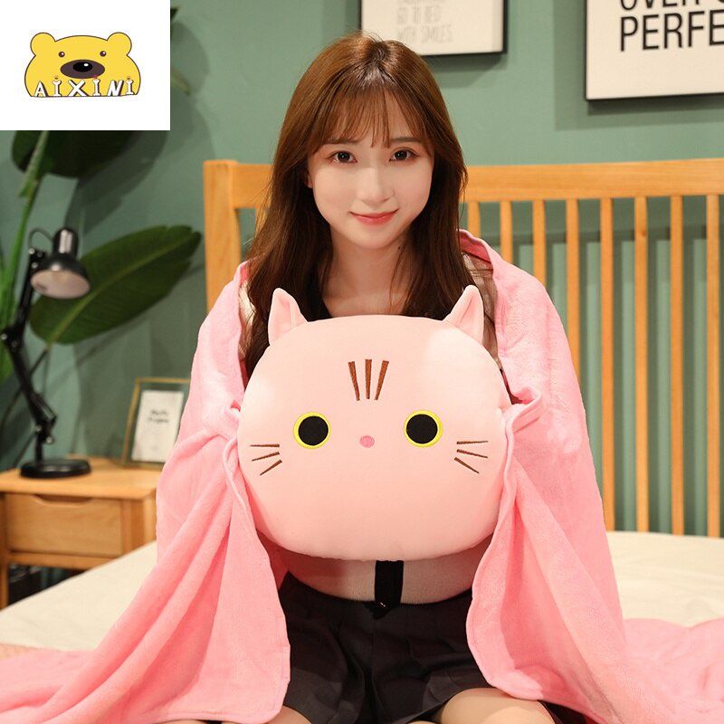 Gối giữ ấm tay hình chú mèo nhồi bông dễ thương xinh xắn