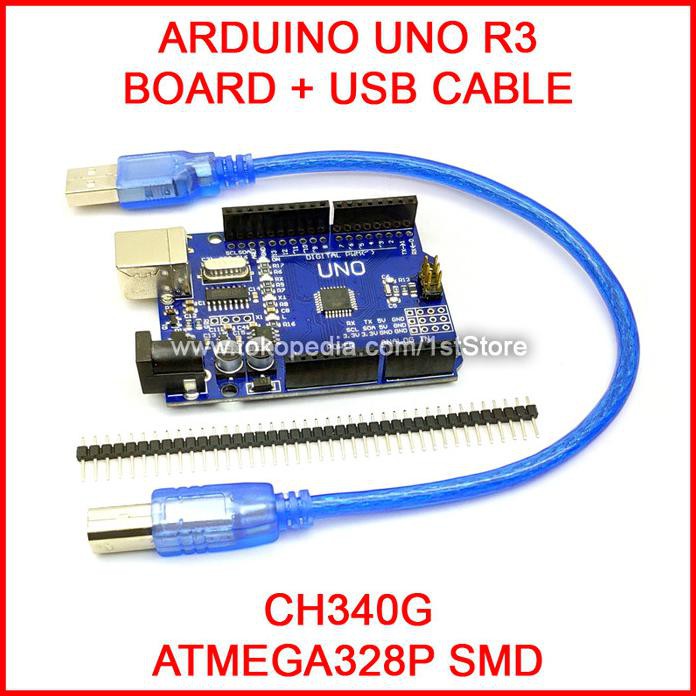 Bảng Mạch Lalaindah456 Arduino Uno R3 + Cáp Usb Ch340G Atmega328P Tương Thích Ch340 Mega328P