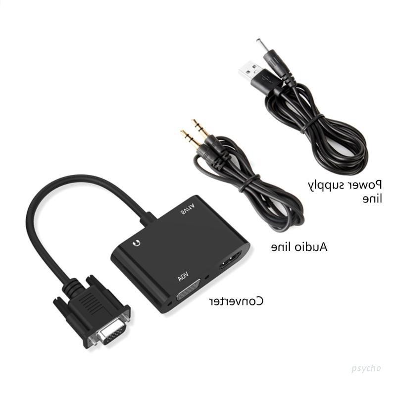 Cáp Chuyển Đổi 2 Trong 1 Vga Sang Hdmi + Vga Video Với Giao Diện 1080p Cho Pc Laptop Tv