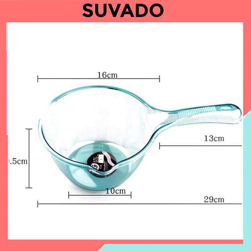 Gáo Múc Nước Bằng Nhựa Trong Suốt Siêu bền tiện lợi 007 SUVADO