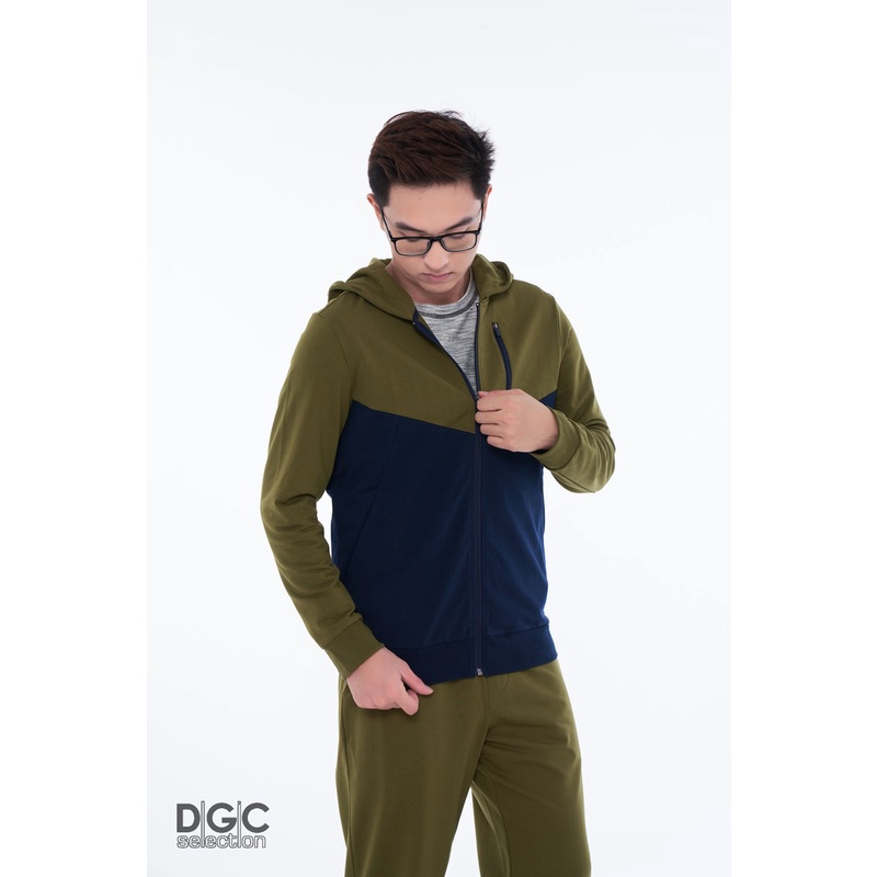 Áo Hoodie Nam có khóa kéo phối màu DGCs - WAH2005M