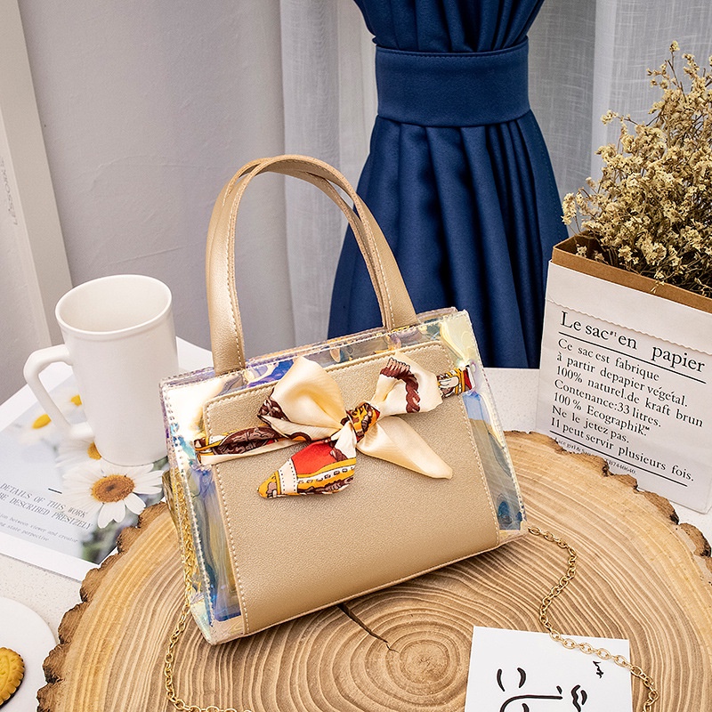 Túi xách IELGY đeo chéo vai đựng điện thoại di động phối lụa phong cách Hàn Quốc cho nữ